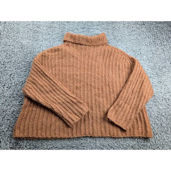 Free People Sweaters - Free People Sweater Women Small Brown Chunky Knit Bohemian Normcore Turtleneck